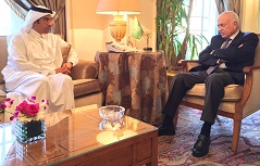 خلال اجتماعه مع د. المري العربي يؤكد حضوره ورعايته للمؤتمر الذي تنظمه (حقوق الإنسان) حول دور المفوضية في المنطقة العربية