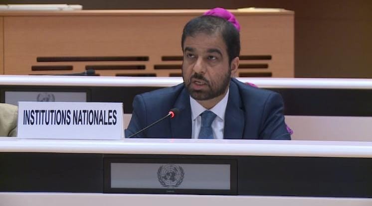 خلال مداخلة قدمها الجمّالي بمجلس حقوق الإنسان بجنيف.. دعوة لحث المجتمع الدولي بإجراء تدابير حاسمة لحماية مبادئ حقوق الإنسان