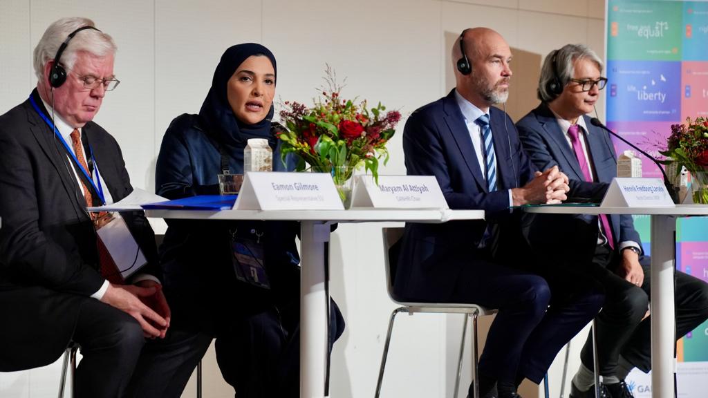 لدى افتتاحها لمؤتمر (الجانري) الدولي حول مناهضة التعذيب بكوبنهاغن.. مريم العطية  المؤتمر بمثابة منصة فريدة لتبادل الخبرات وتحديد الممارسات الجيدة تجاه حق جميع البشر في عدم التعرض للتعذيب